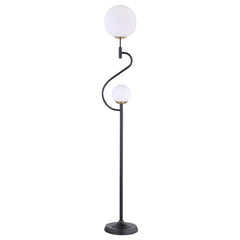 Best Furniture Outlet - Coaster - Dacki 69-inch Dual Spherical Bulb Metal Floor Lamp Black - 920243