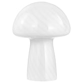 Best Furniture Outlet - Coaster - Kanaby Mushroom Shaped Glass Bedside Table Lamp White - 920249