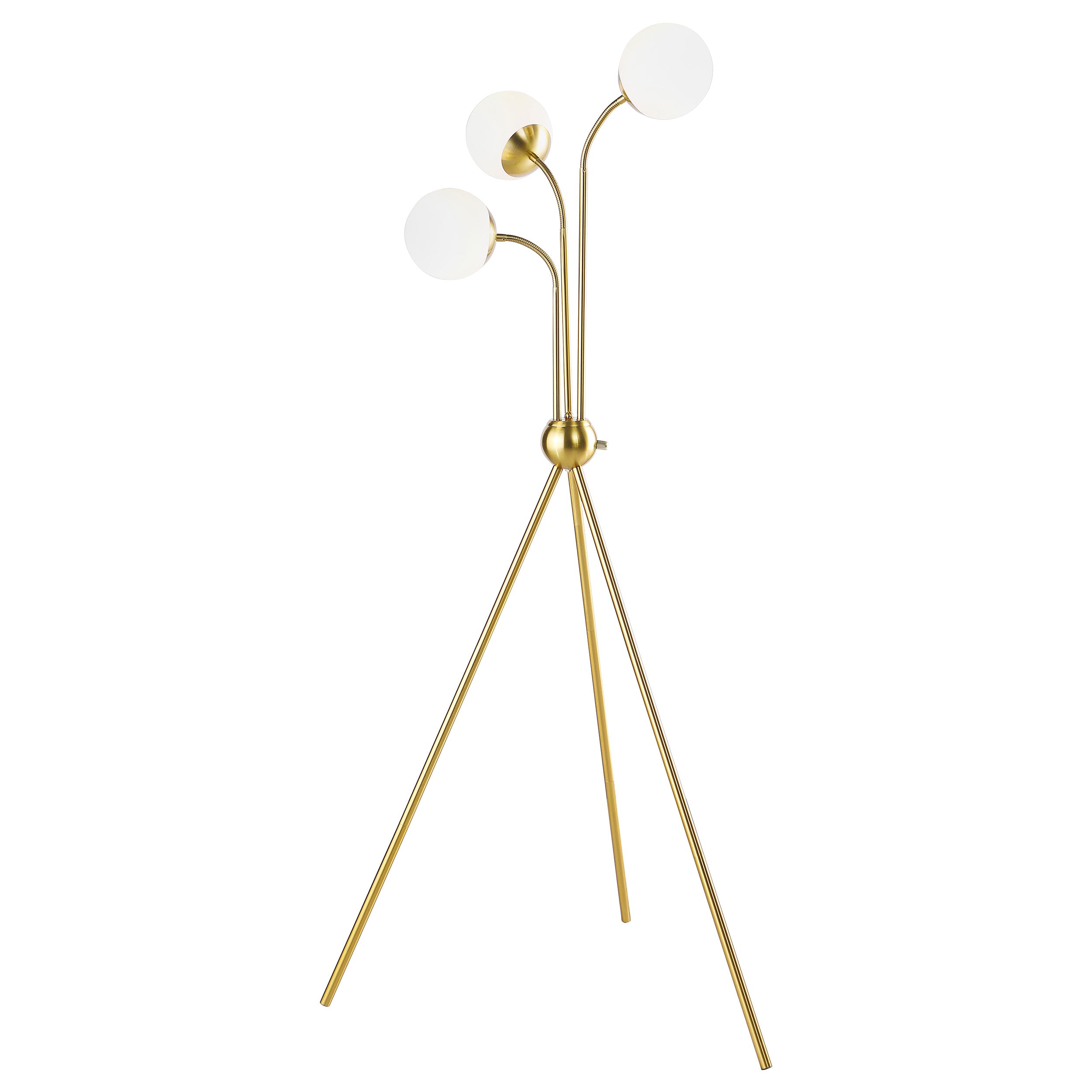 Best Furniture Outlet - Coaster - Miley 66-inch Spherical Bulb Tripod Tree Floor Lamp Gold - 920293