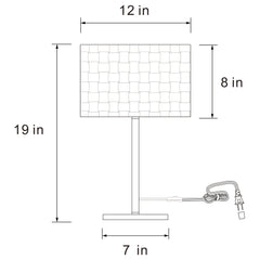 Ramiro 66-inch Drum Shade Metal Bedside Table Lamp Gold