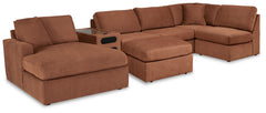 Best Furniture Outlet - Ashley Furniture - Modmax 6-Piece Sectional with Chaise and Ottoman - 6-Piece Sectional with Chaise and Ottoman / Spice - 92102U9