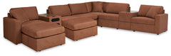Best Furniture Outlet - Ashley Furniture - Modmax 8-Piece Sectional and 2 Ottomans - 8-Piece Sectional and 2 Ottomans / Spice - 92102U13