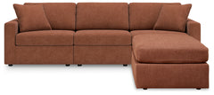 Best Furniture Outlet - Ashley Furniture - Modmax 3-Piece Sectional and Ottoman - 3-Piece Sectional and Ottoman / Spice - 92102U4