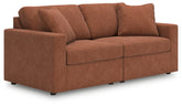 Best Furniture Outlet - Ashley Furniture - Modmax Sectional - RAF 7-Piece Sectional with Audio Console / Ink - 92121S75