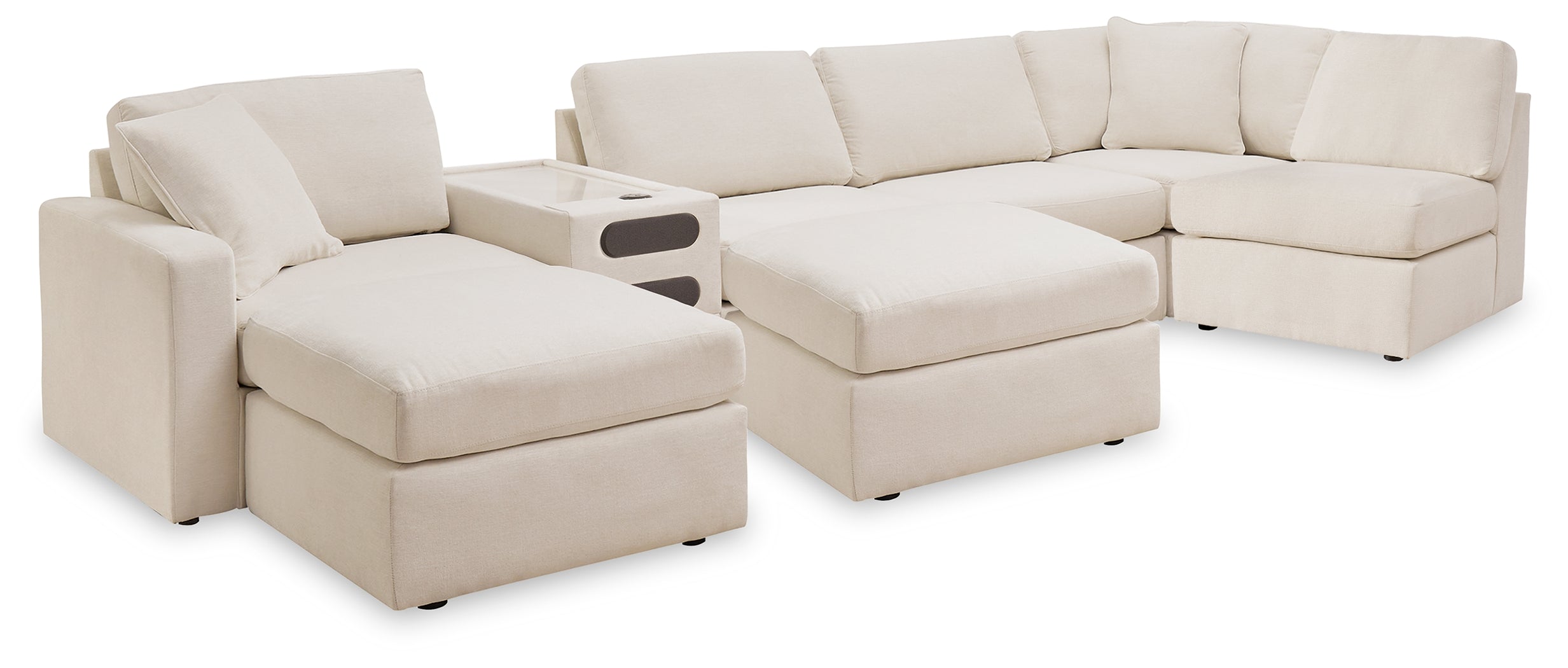 Best Furniture Outlet - Ashley Furniture - Modmax 6-Piece Sectional and 2 Ottomans - 6-Piece Sectional and 2 Ottomans / Oyster - 92103U8