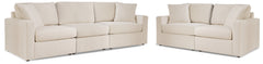 Best Furniture Outlet - Ashley Furniture - Modmax 3-Piece Sectional Sofa and 2-Piece Sectional Loveseat - 3-Piece Sectional Sofa and 2-Piece Sectional Loveseat / Oyster - 92103U20