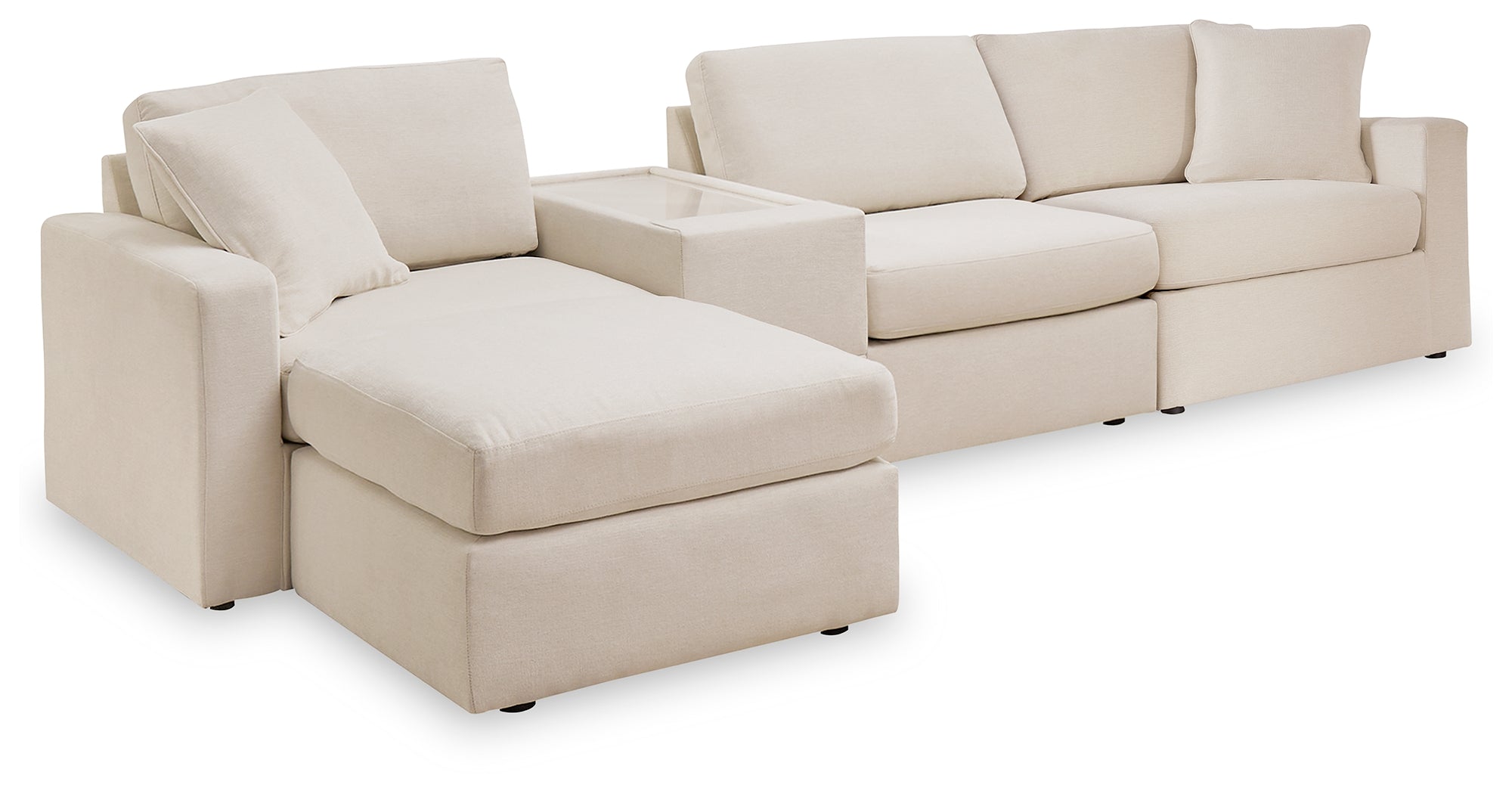 Best Furniture Outlet - Ashley Furniture - Modmax 4-Piece Sectional and Ottoman - 4-Piece Sectional and Ottoman / Oyster - 92103U12