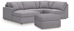 Modmax 4-Piece Sectional and Oversized Accent Ottoman