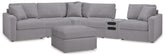 Best Furniture Outlet - Ashley Furniture - Modmax 6-Piece Sectional and Oversized Accent Ottoman - 6-Piece Sectional and Oversized Accent Ottoman - 92104U25