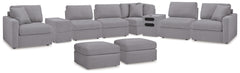 Best Furniture Outlet - Ashley Furniture - Modmax 8-Piece Sectional and 2 Ottomans - 8-Piece Sectional and 2 Ottomans / Granite - 92104U13