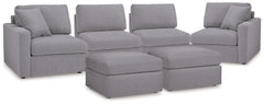 Best Furniture Outlet - Ashley Furniture - Modmax 4-Piece Sectional and 2 Ottomans - 4-Piece Sectional and 2 Ottomans - 92104U1