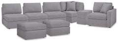 Best Furniture Outlet - Ashley Furniture - Modmax 6-Piece Sectional and 2 Ottomans - 6-Piece Sectional and 2 Ottomans / Granite - 92104U5