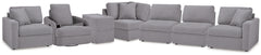 Best Furniture Outlet - Ashley Furniture - Modmax 6-Piece Sectional and Swivel Glider Recliner - 6-Piece Sectional and Swivel Glider Recliner - 92104U17
