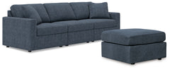 Best Furniture Outlet - Ashley Furniture - Modmax 3-Piece Sectional and Ottoman - 3-Piece Sectional and Ottoman / Ink - 92121U4