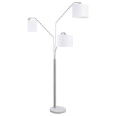 Best Furniture Outlet - Coaster - Jirou 84-inch Drum Shade Tree Floor Lamp Satin Nickel - 923238