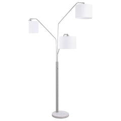 Best Furniture Outlet - Coaster - Jirou 84-inch Drum Shade Tree Floor Lamp Satin Nickel - 923238