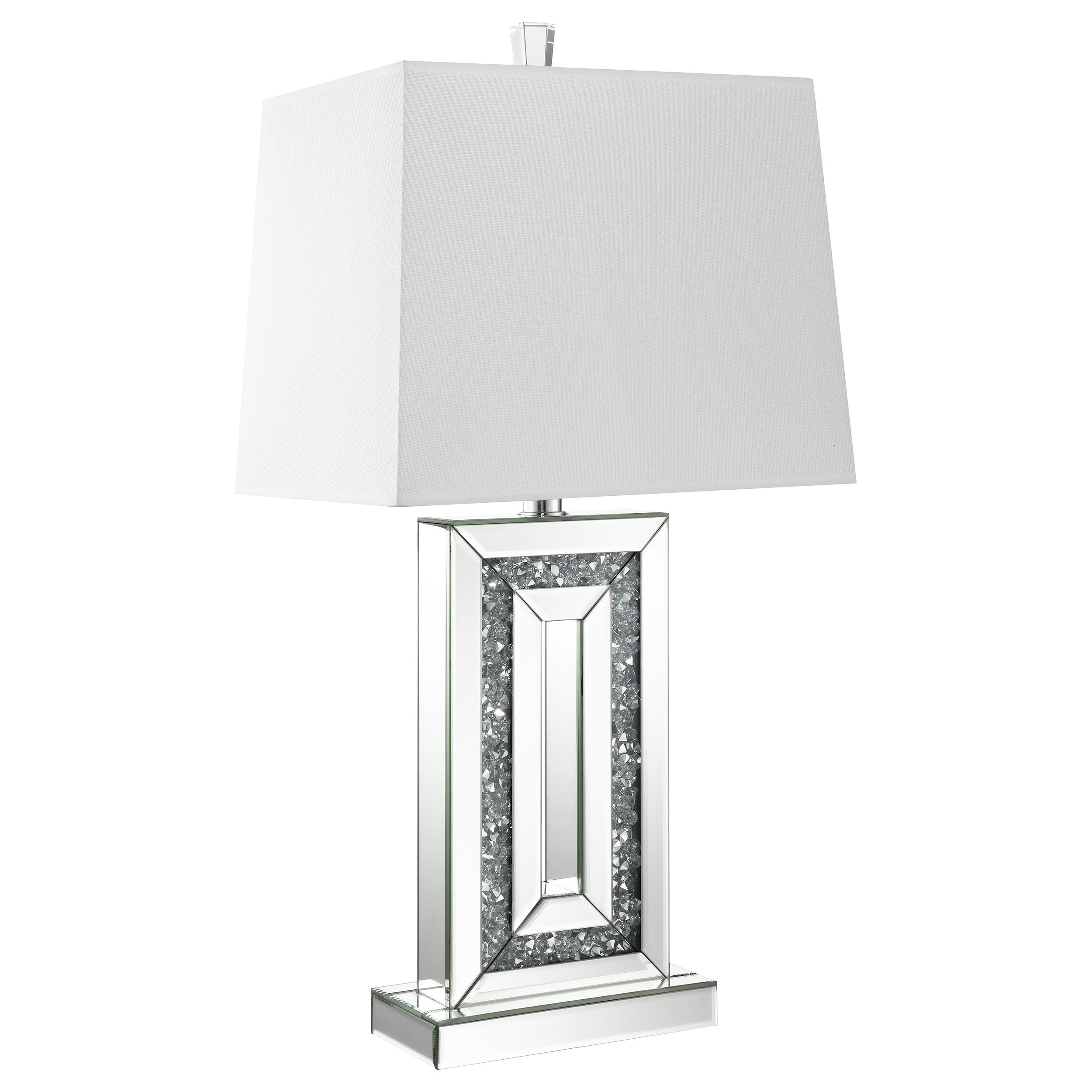 Best Furniture Outlet - Coaster - Ayelet 30-inch Tapered Shade Mirrored Table Lamp Silver - 923288