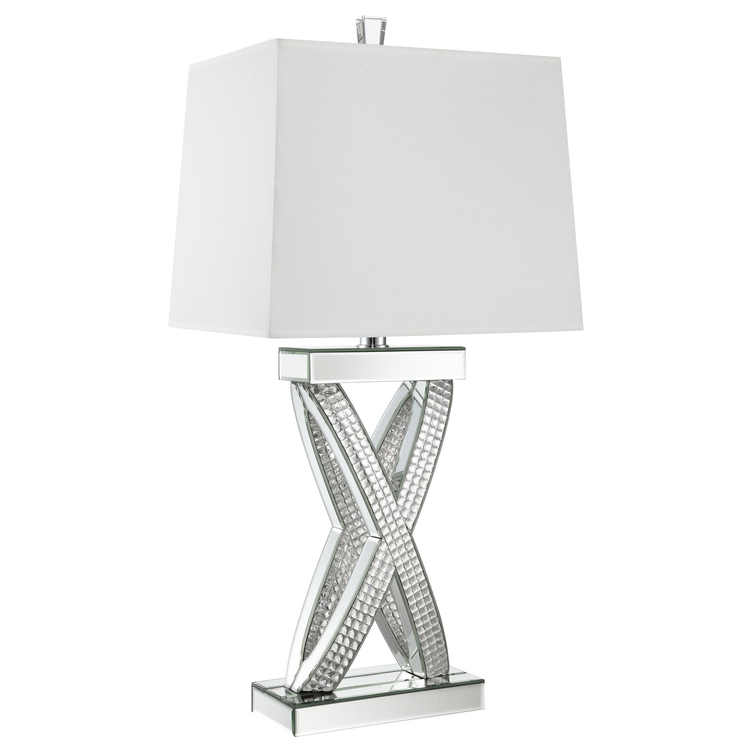 Best Furniture Outlet - Coaster - Dominick 31-inch Tapered Mirrored Acrylic Table Lamp Silver - 923289