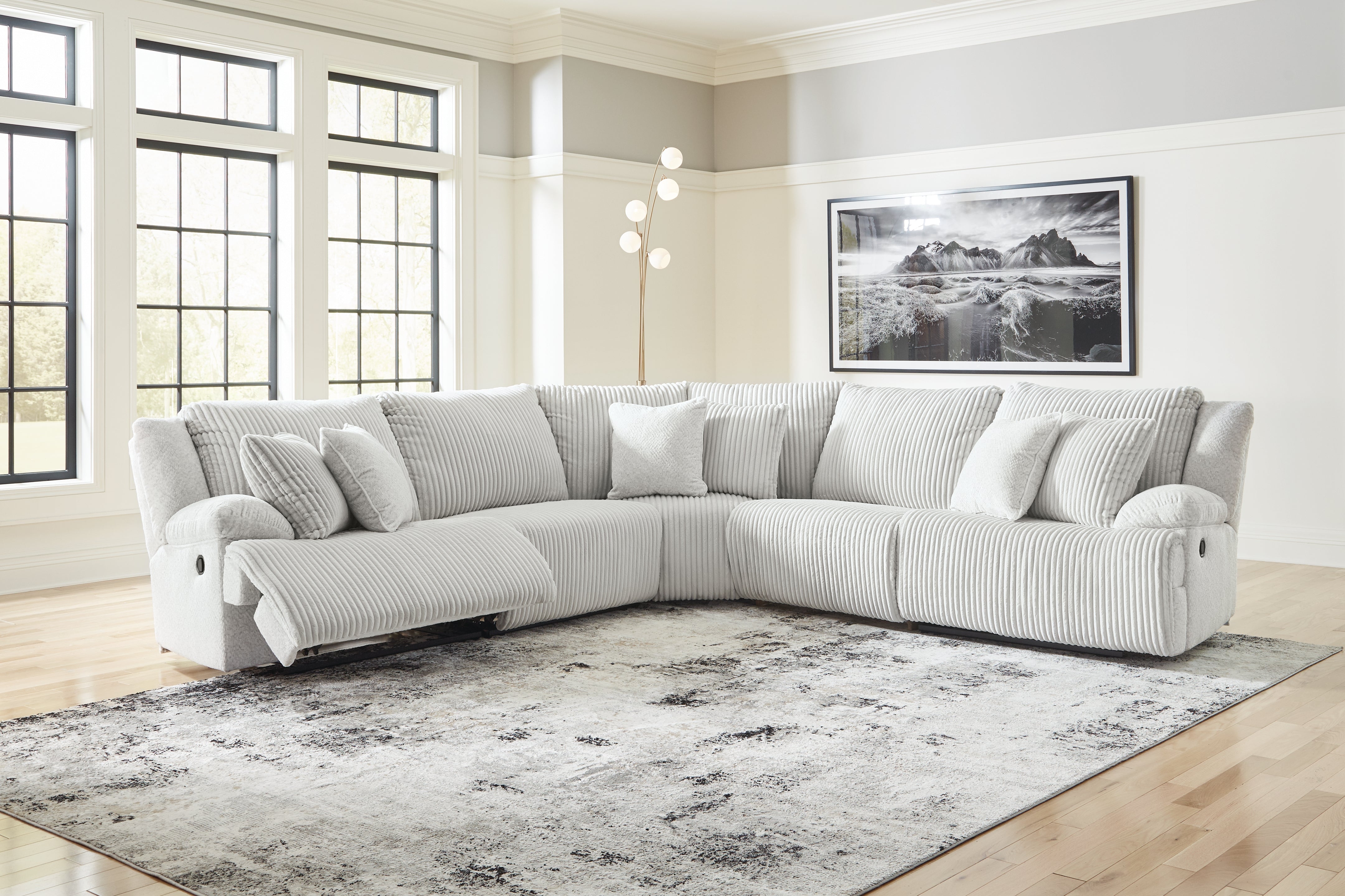 Best Furniture Outlet - Ashley Furniture - Top Tier Sectional - 5-Piece Reclining Sectional / Alloy - 92706S3