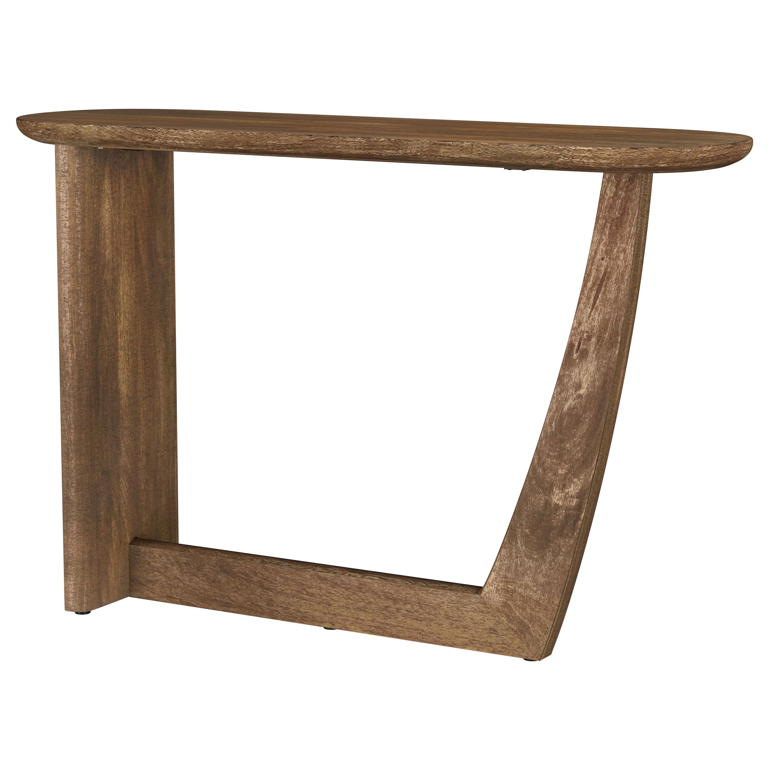Best Furniture Outlet - Coaster - Fletcher Oval Solid Mango Wood Entryway Console Table Brown - 930030