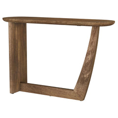 Best Furniture Outlet - Coaster - Fletcher Oval Solid Mango Wood Entryway Console Table Brown - 930030
