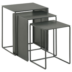 Best Furniture Outlet - Coaster - Imez 3-piece Rectangular Metal Nesting Table Set Grey - 930250