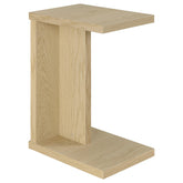 Best Furniture Outlet - Coaster - Clower Engineered Wood C-Shaped Sofa Side Table Light Oak - 930275