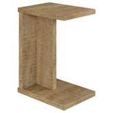 Best Furniture Outlet - Coaster - Clower Engineered Wood C-Shaped Sofa Side Table Mango - 930277