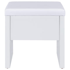 Bunbury Makeup Vanity Table Set Storage Mirror and Stool White