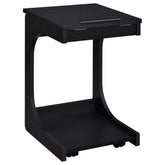 Best Furniture Outlet - Coaster - Ralston C-Shaped Lift-Top Sofa Side Table With Casters Black - 930290