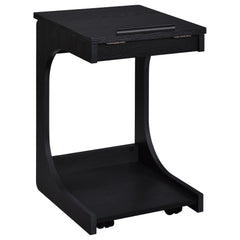 Best Furniture Outlet - Coaster - Ralston C-Shaped Lift-Top Sofa Side Table With Casters Black - 930290