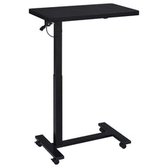 Westpark Pneumatic Adjustable C-Shape Side Table with Casters Black