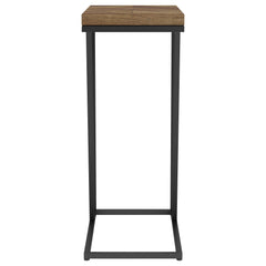 Sergio Engineered Wood C-Shaped Side Table Rustic Tobacco