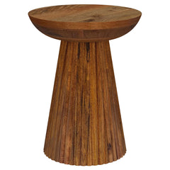 Best Furniture Outlet - Coaster - Aureo Round Solid Wood Accent Side Table Wild Honey - 931155