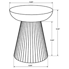 Aureo Round Solid Wood Accent Side Table Wild Honey
