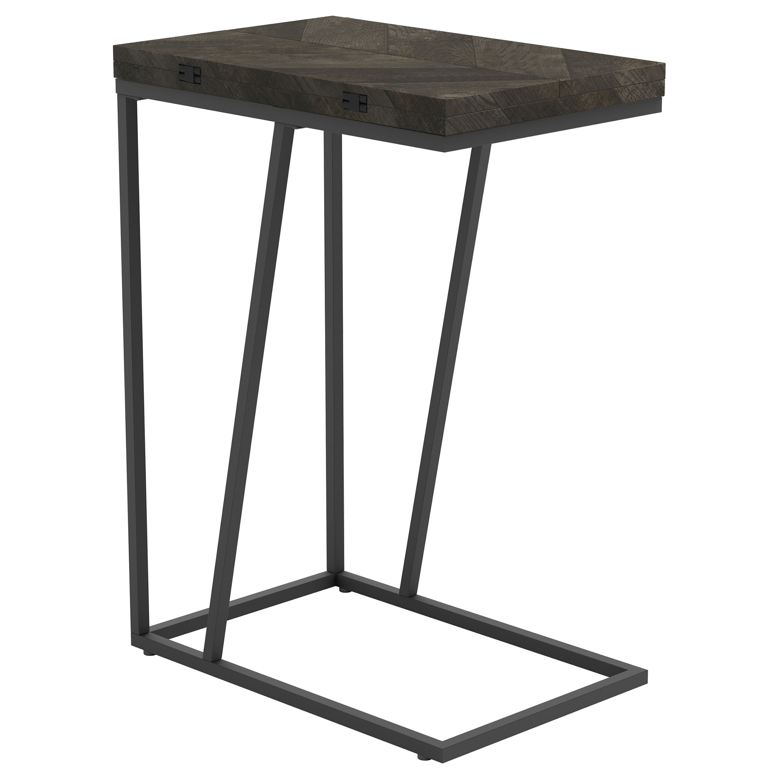 Best Furniture Outlet - Coaster - Carly Expandable Engineered Wood C-Shaped Side Table Grey - 931156
