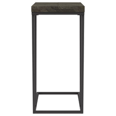 Carly Expandable Engineered Wood C-Shaped Side Table Grey