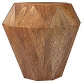 Best Furniture Outlet - Coaster - Jacinto Octagonal Solid Mango Wood Side Table Natural Brown - 931158