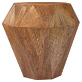 Best Furniture Outlet - Coaster - Jacinto Octagonal Solid Mango Wood Side Table Natural Brown - 931158