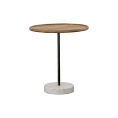 Best Furniture Outlet - Coaster - Ginevra Wood Top Marble Base Table Natural Brown and White - 935881