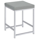 Best Furniture Outlet - Coaster - Umbridge Upholstered Square Padded Cushion Vanity Stool - 935933