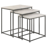 Best Furniture Outlet - Coaster - Medora 3-piece Marble Top Nesting Table Set White - 936016