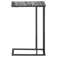 Vicente Marble Top C-Shaped Sofa Side Table Grey