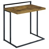 Best Furniture Outlet - Coaster - Dani Rectangular C-Shaped Sofa Side Table Rustic Nutmeg - 936122