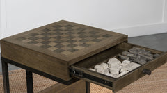 Chessie 1-drawer Side Table With Leatherette Sling Tobacco