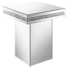 Best Furniture Outlet - Coaster - Elora Square Mirrored Accent Side Table Silver - 936137