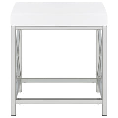 Eliza Vanity Set with Lighting & Stool White and Chrome