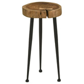 Best Furniture Outlet - Coaster - Keith Round Solid Tree Trunk Side Table Natural and Black - 936181