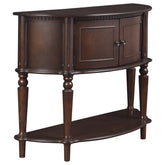 Best Furniture Outlet - Coaster - Brenda 2-door Demilune Wood Entryway Console Table Brown - 950059