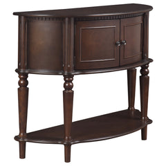 Best Furniture Outlet - Coaster - Brenda 2-door Demilune Wood Entryway Console Table Brown - 950059